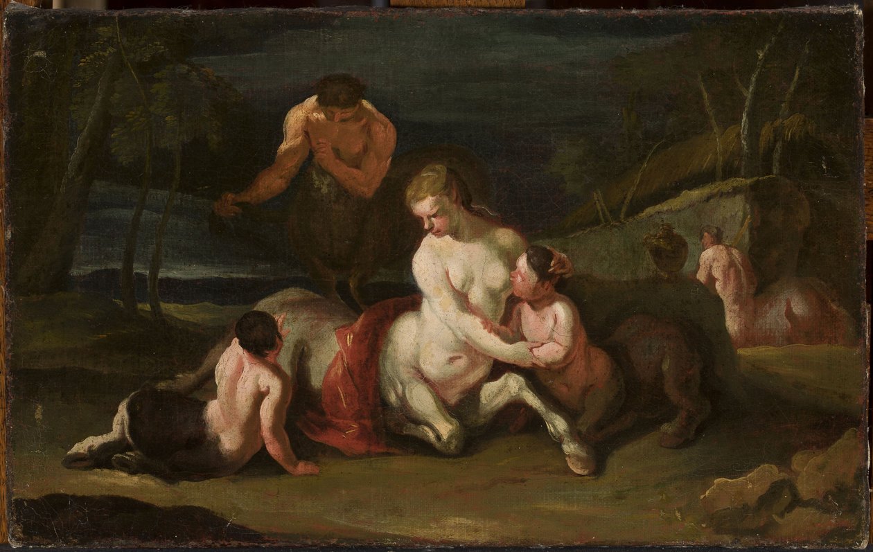 Portrait of Centaur Family Against Landscape by anonymous 