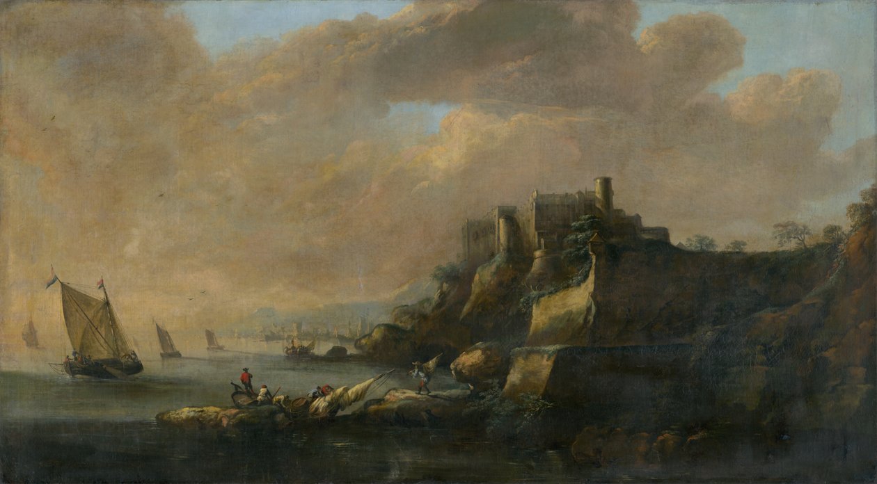 Seascape with a Castle by anonymous 