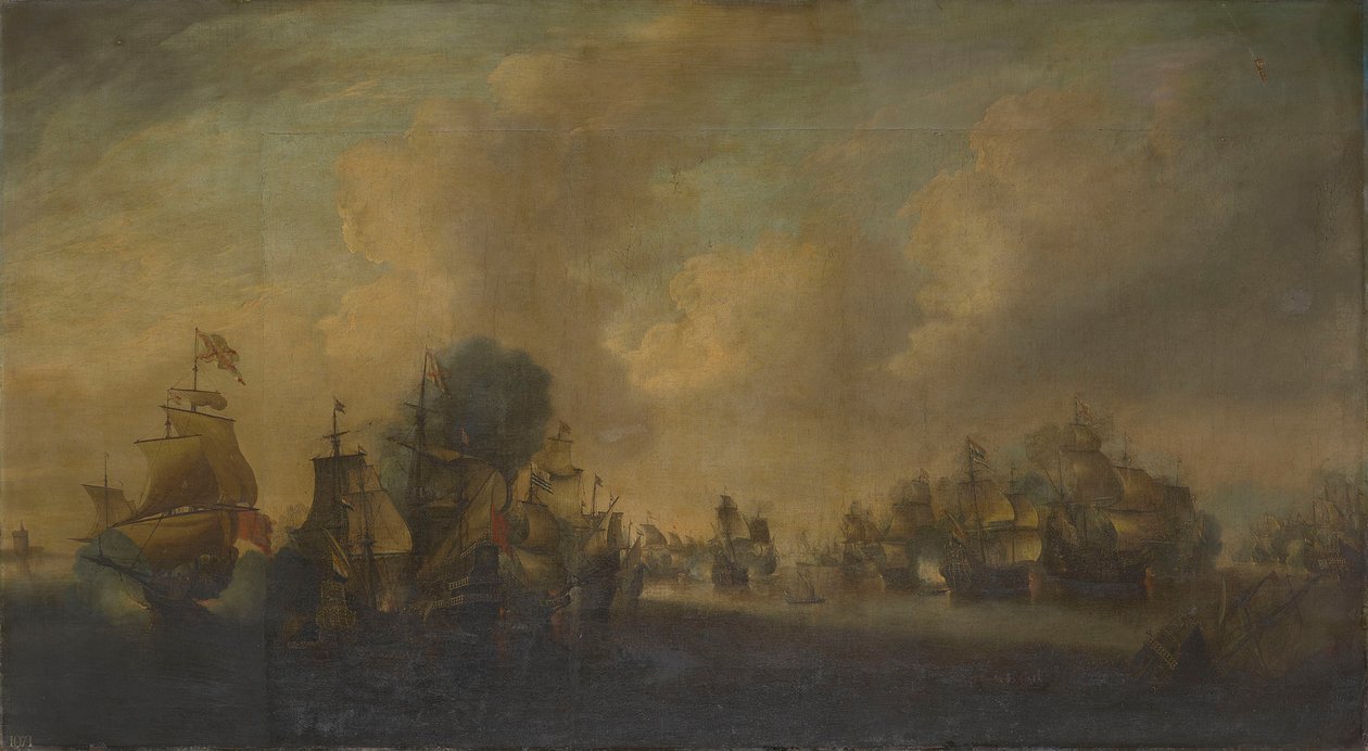 The Battle of the Downs, 21 October 1639 by anonymous 