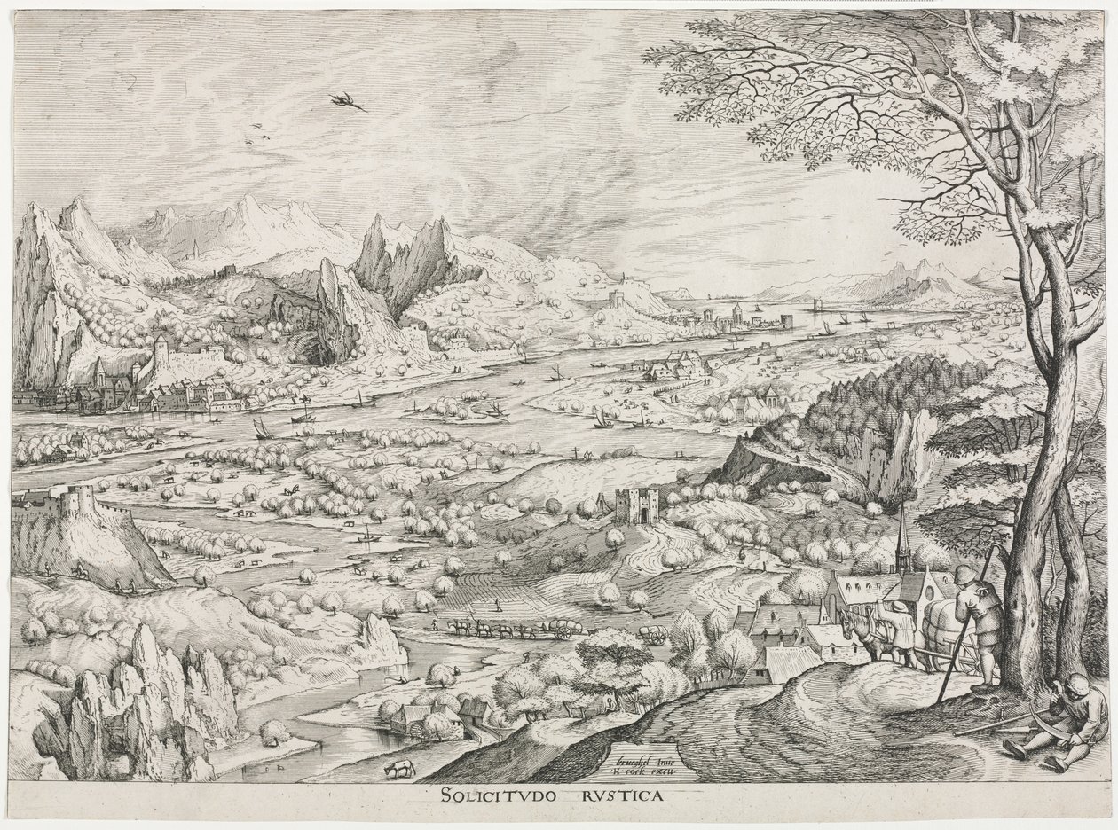 The Large Landscapes: Solicitudo Rustica by attributed to Jan van Doetechum