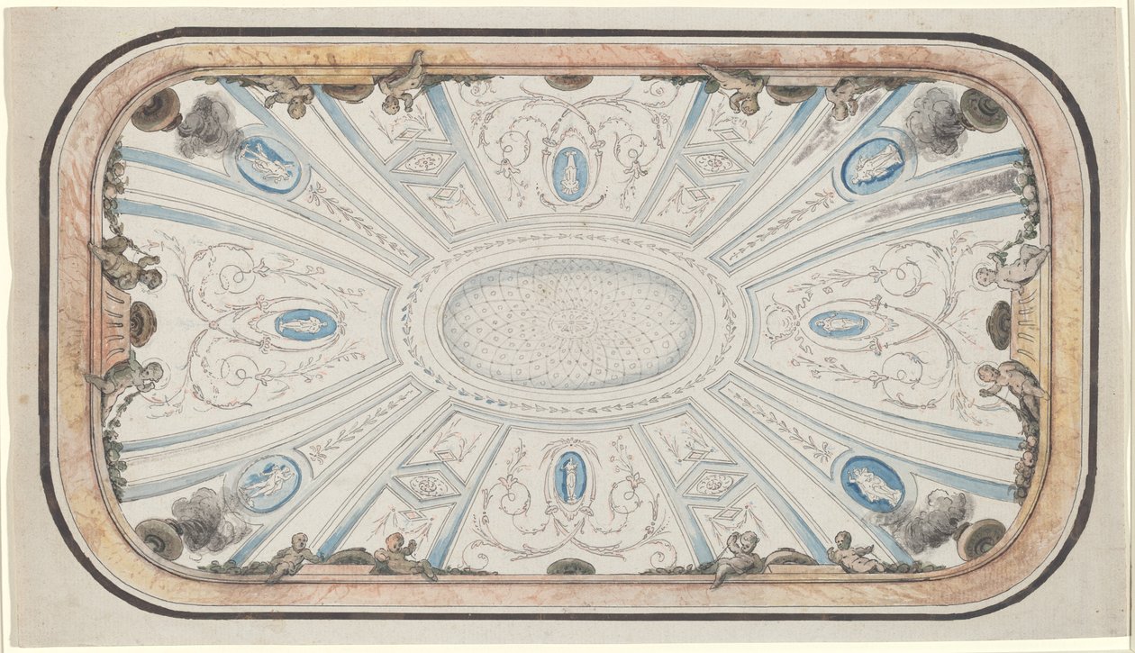 Design for a Ceiling by attributed to Mauro Antonio Tesi
