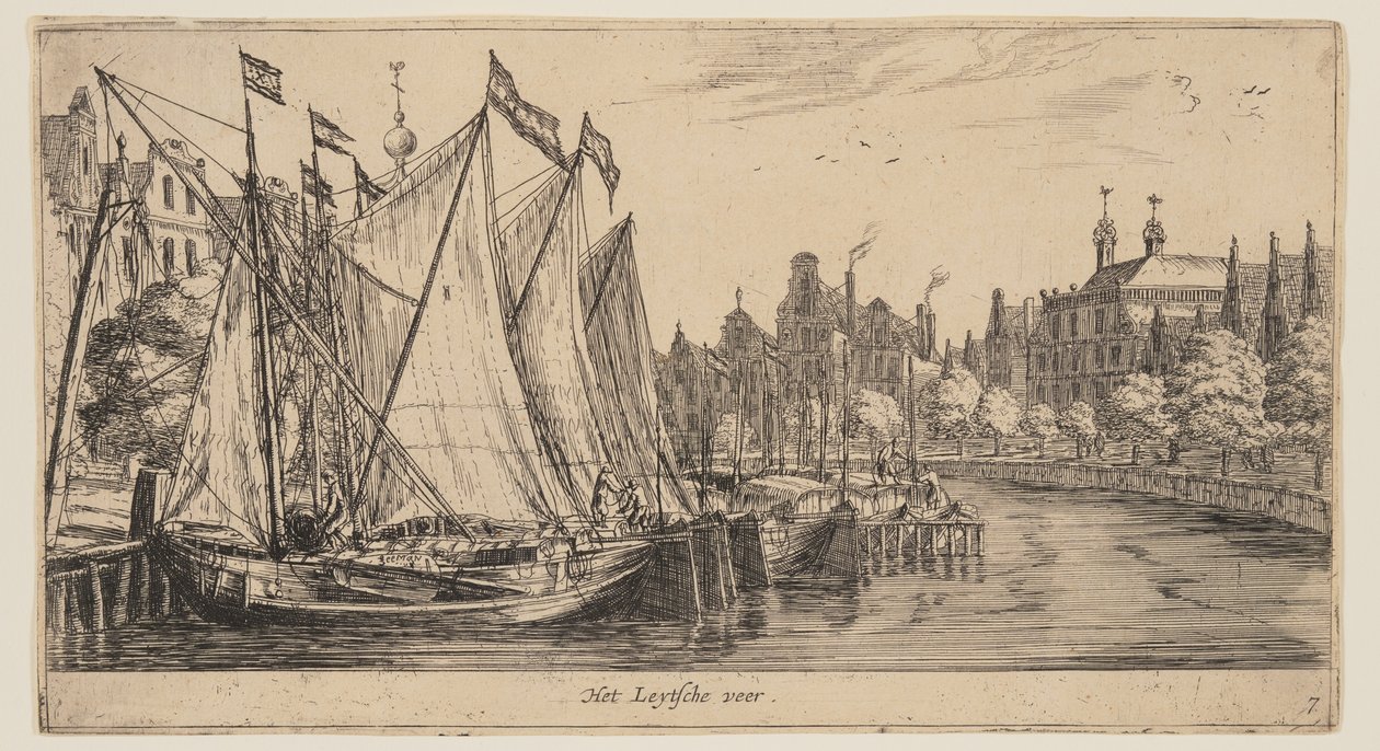 The Leytsche Ferry, from Views of Amsterdam by called Zeeman Reinier Nooms