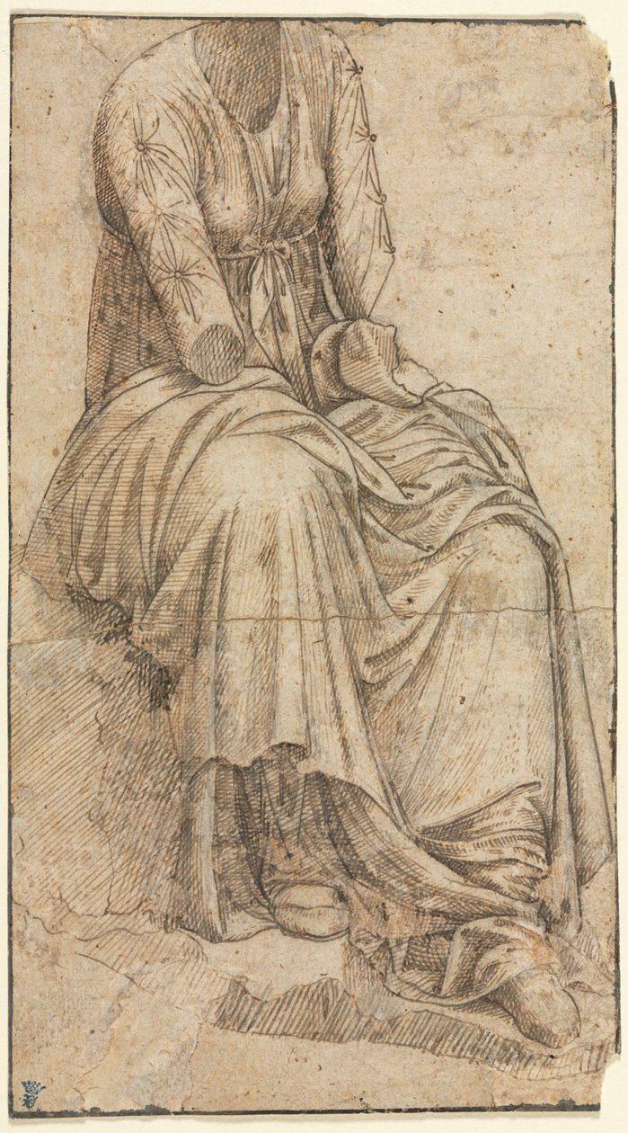 Copy of a Roman Statue of a Seated Woman by circle of Domenico Ghirlandaio