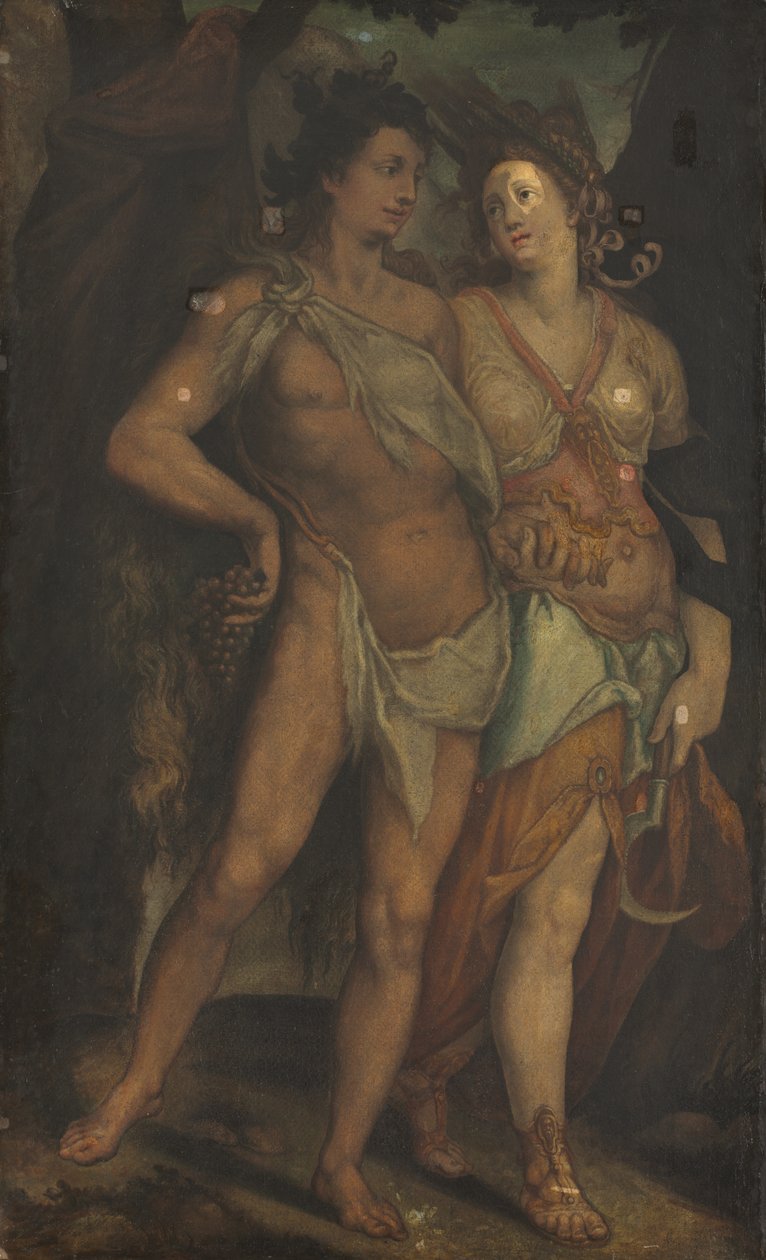 Ceres and Bacchus by copy after Bartholomaeus Spranger