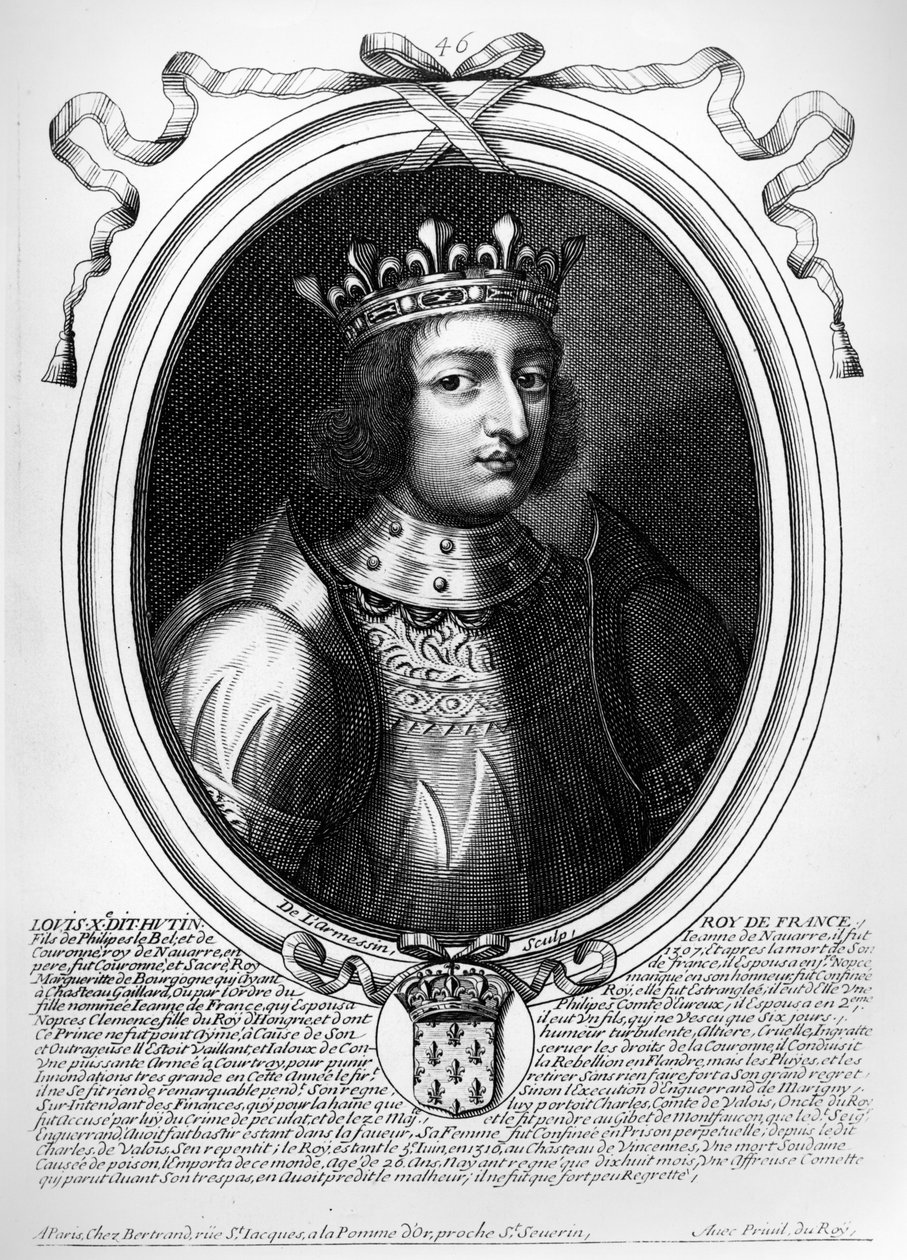 Louis X (1289-1316) the Stubborn, King of France and Navarre, from 