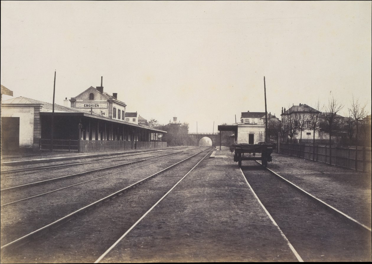 Enghien Station (Seine-et-Oise, France) by Edouard Denis Baldus