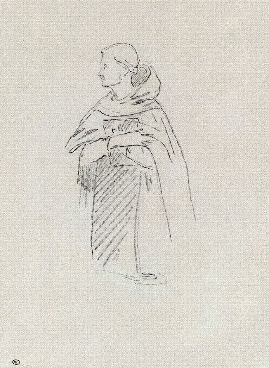 Saint Bernard Kneeling, Holding a Book by Édouard Manet
