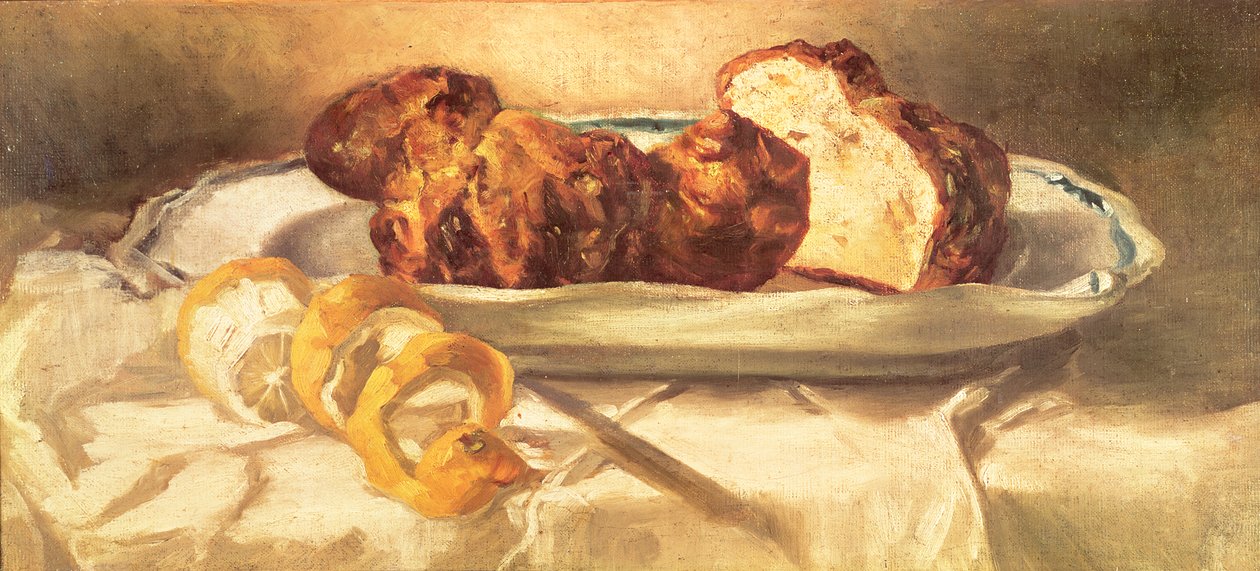 Still life with brioches and lemon, 1873 by Édouard Manet