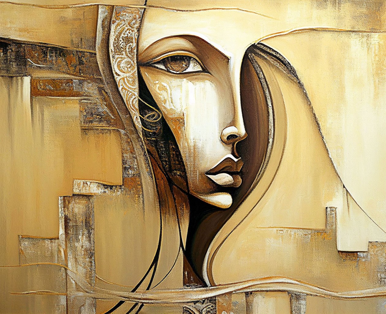 Abstract Female Face by F. Abderrahim