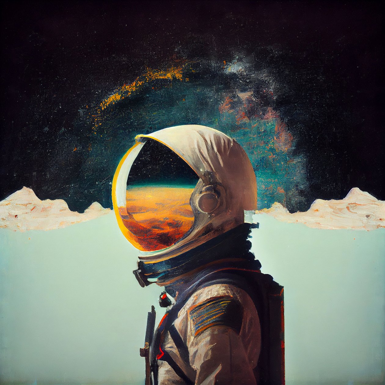 Astronaut Abstract Art