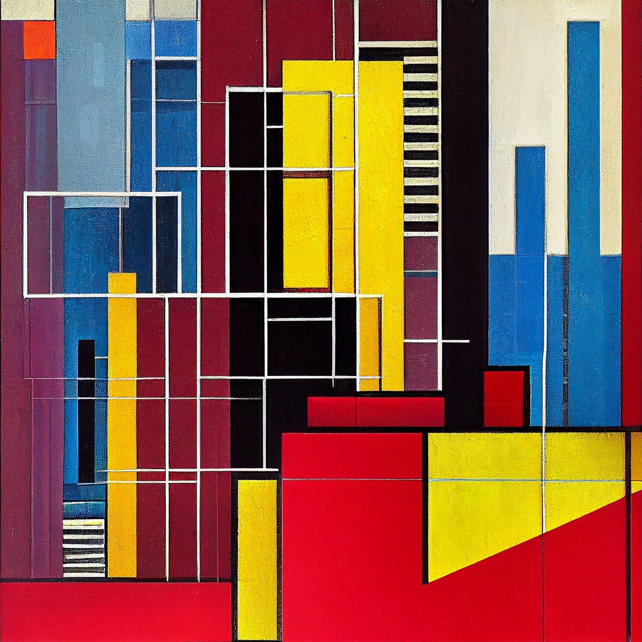 Abstract Colorful Boston City View by F. Abderrahim