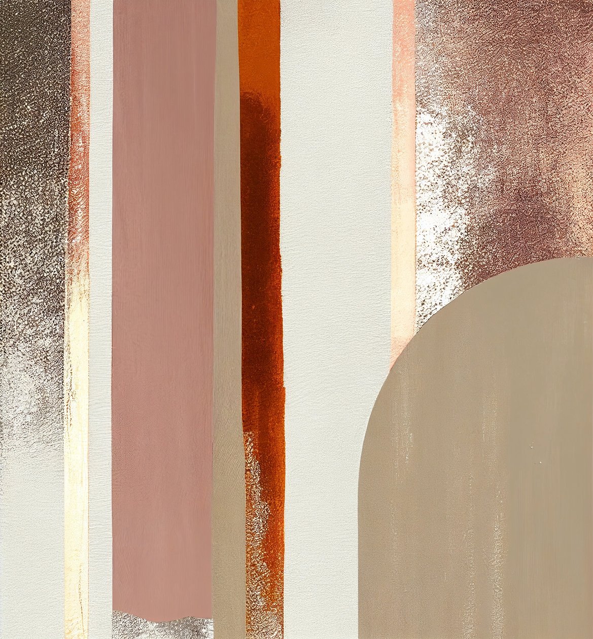 Digital Painting, Brown Abstract Lines by F. Abderrahim