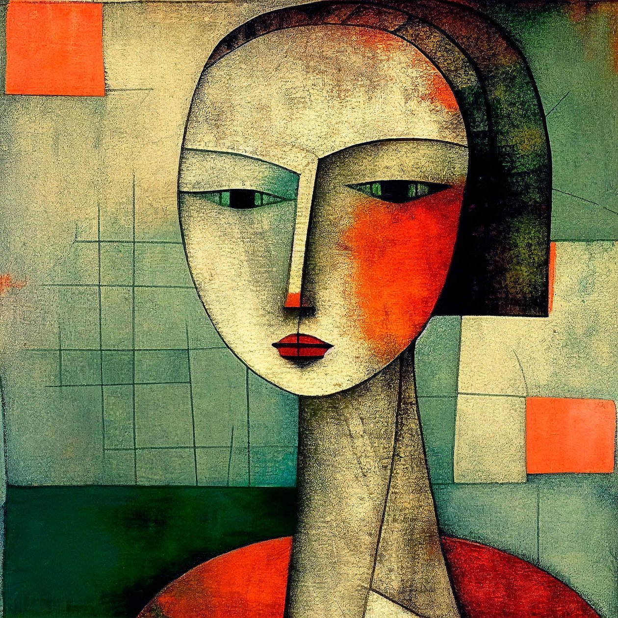 Lady abstract painting cheap