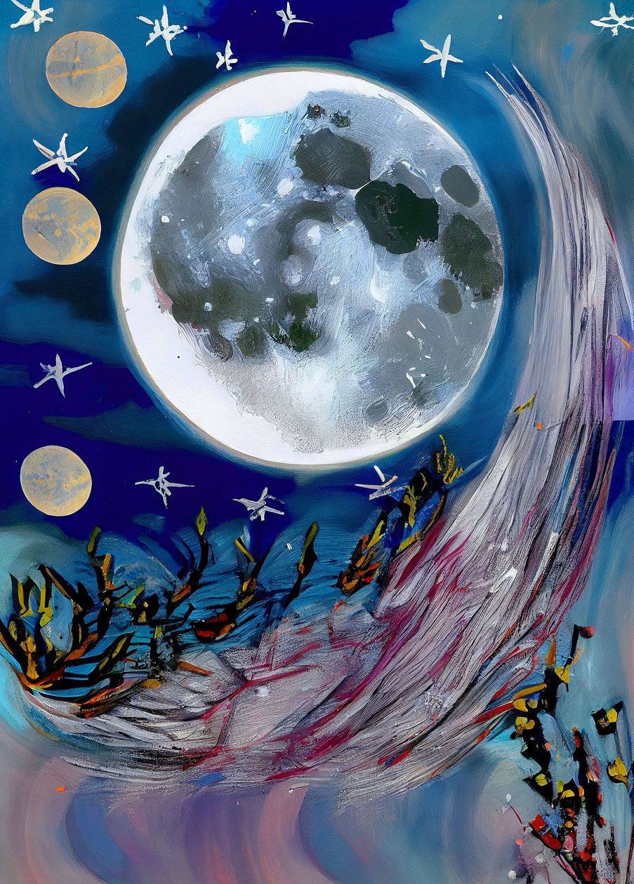 Moon at Night by F. Abderrahim