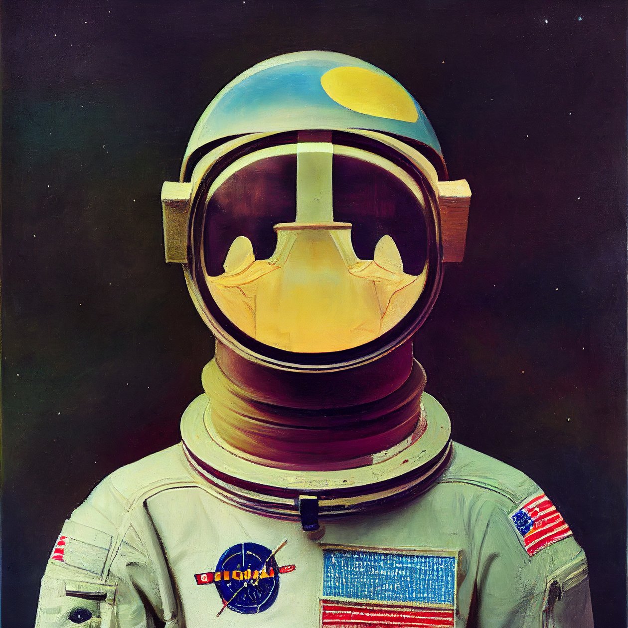 Abstract Astronaut in Space by F. Abderrahim
