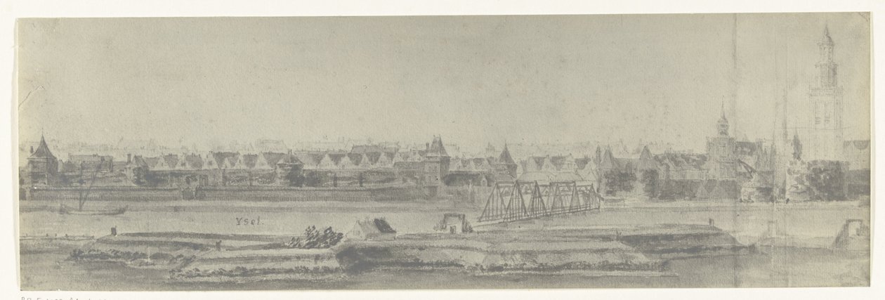View of Kampen, 1672 by frères Moreau
