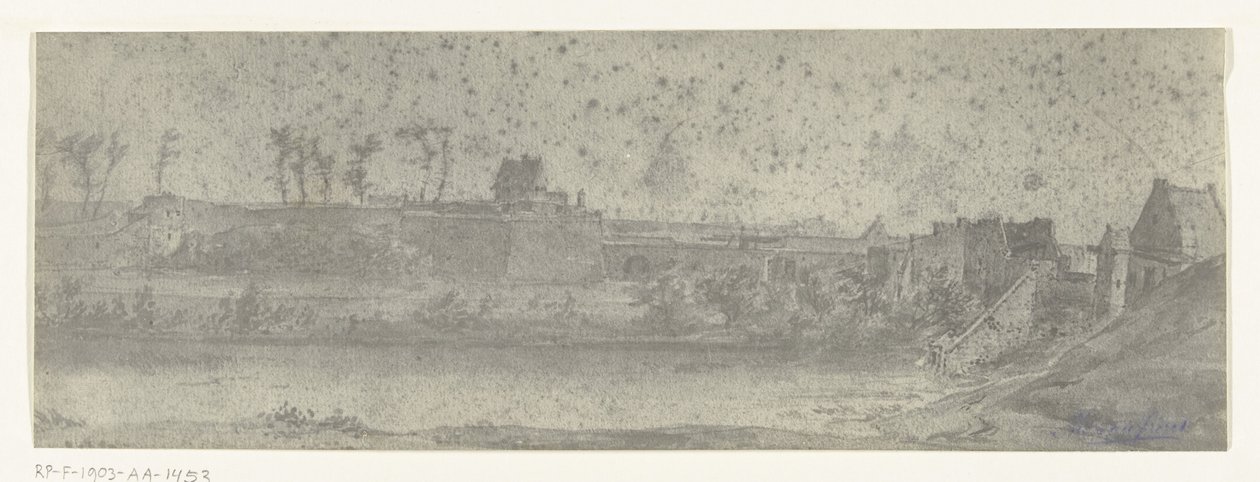 View of Maastricht, 1672 by frères Moreau