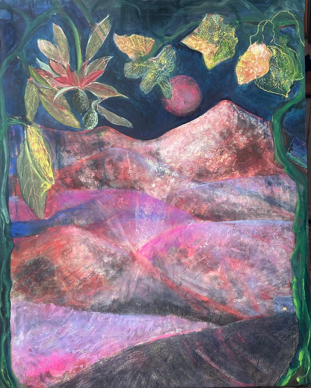 Pink Moon Over the Sierras, 2025 by jocasta shakespeare
