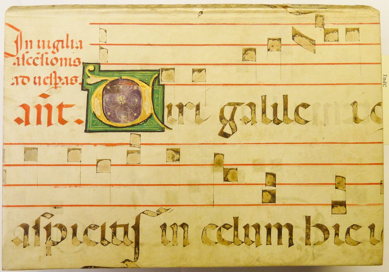 Portion of a Parchment Leaf from a Liturgical Manuscript by kladcat Portion of a parchment leaf from a liturgical ms.