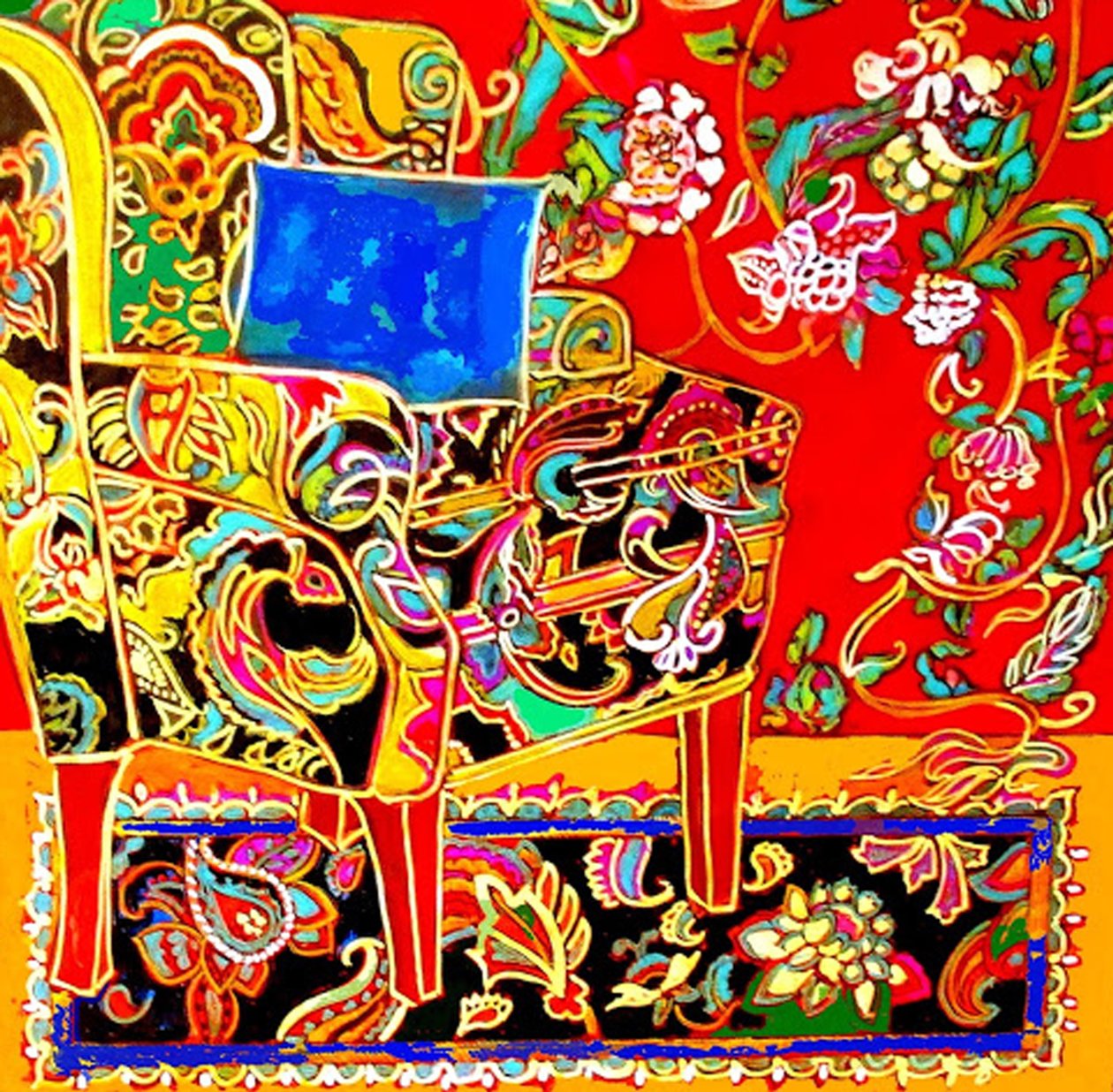 Living Room Suzani by linda arthurs