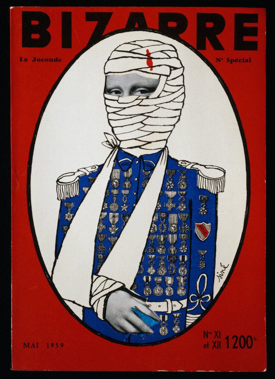 Mona Lisa, cover of special issue of Bizarre magazine, Paris, May 1959 by Theodore Charles Ange Coquelin