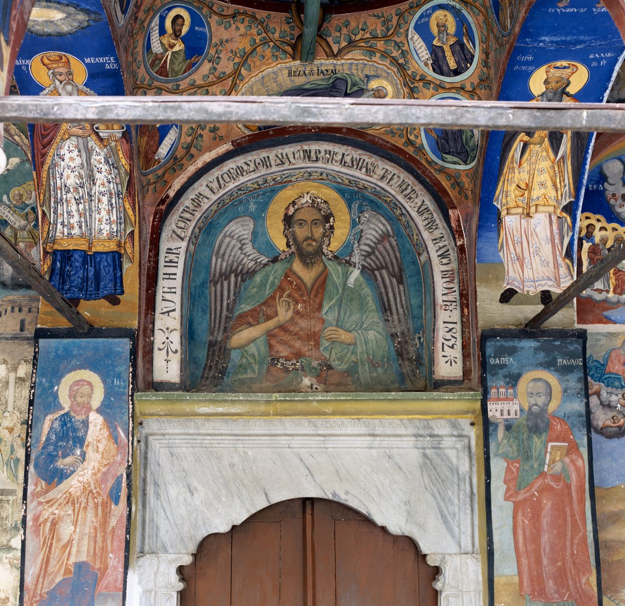 Fresco in Monastery of Timios Prodromos, Serres, Central Macedonia, Greece by Unbekannt Unbekannt