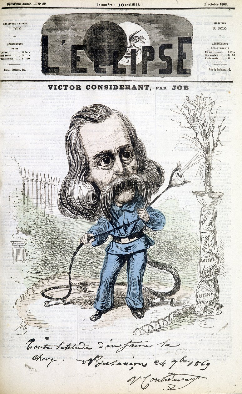 Humorous Drawing on Victor Recital by Job. Cover of 