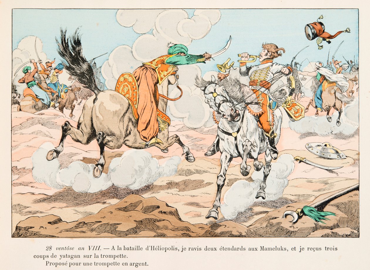 Hussard During the Egyptian Campaign by pseudonym for Onfray de Breville Jacques Job