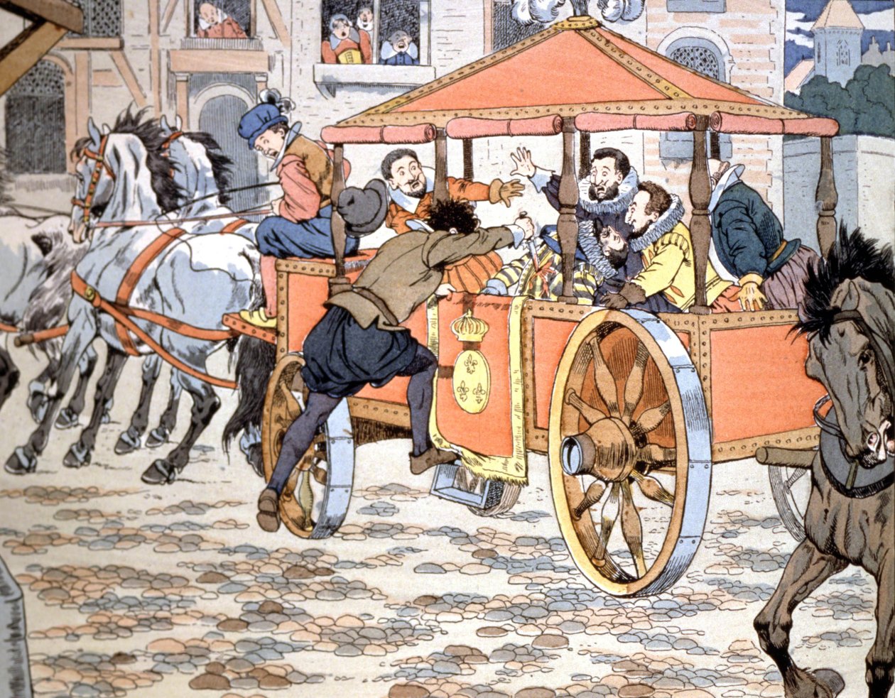 Murder of Henry IV, c.1900 by pseudonym for Onfray de Breville Jacques Job
