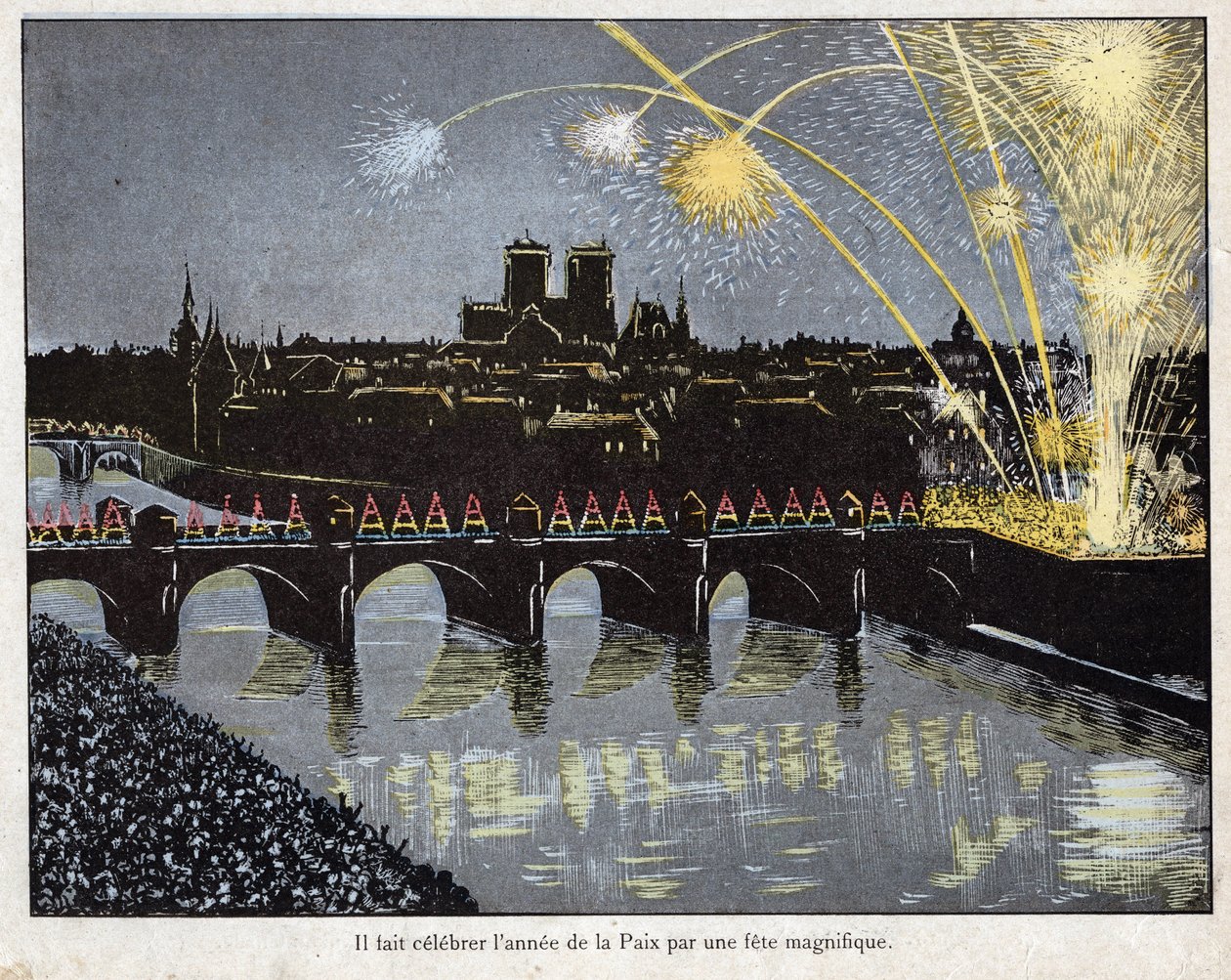 Festival of Peace on 9 November 1801 - lithograph by Job (Jacques Onfroy de Breville) from 