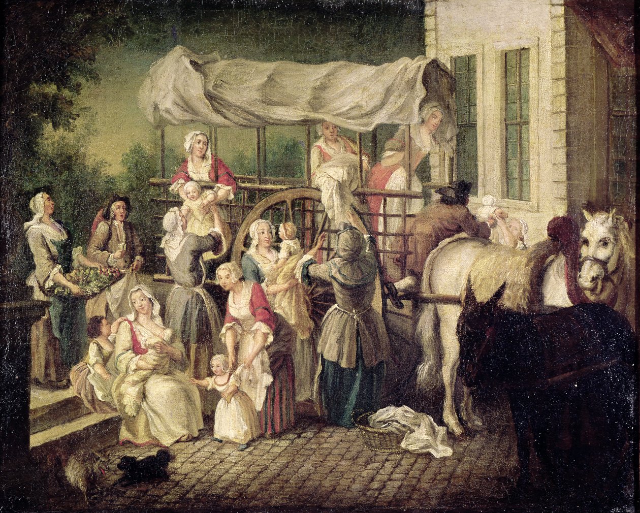 The Arrival of the Wetnurses by Étienne Jeaurat
