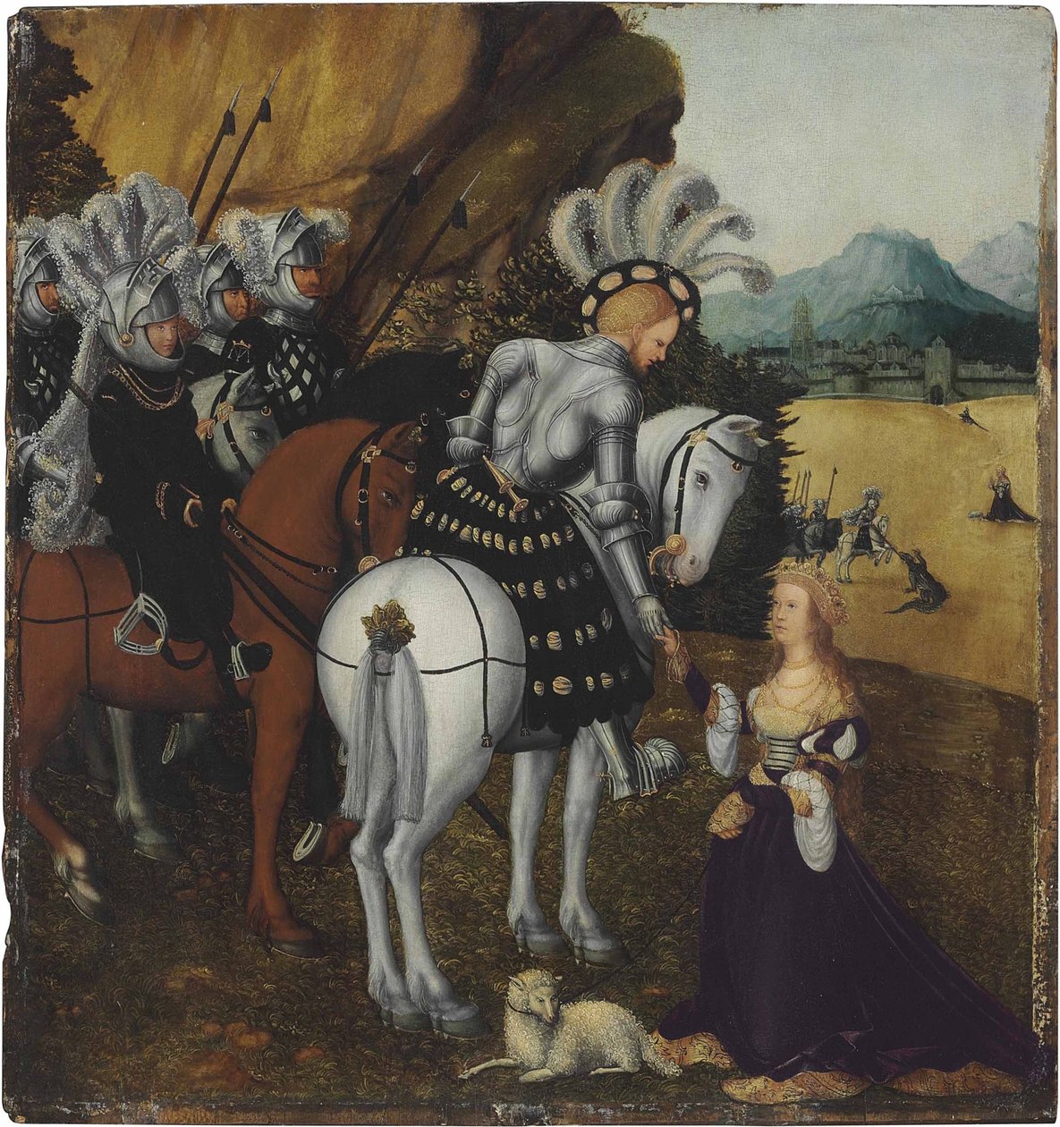 Emperor Maximilian I as Saint George by workshop of Lucas Cranach the Elder