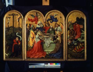 The Seilern Triptych - The Entombment by Master of Flémalle
