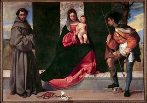 The Virgin and Child between Saint Anthony of Padua and Saint Roch by Giorgione
