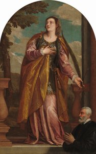 Saint Lucy and a Donor by (1528-88) Veronese
