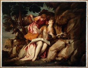 Representation of Mary Magdalene with an Angel by Veronese