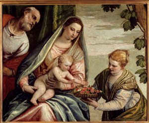The Holy Family with a Donor (Saint Dorothea) by Veronese
