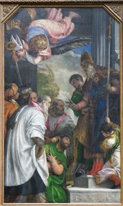 The consecration of Saint Nicholas by (1528 88) Veronese