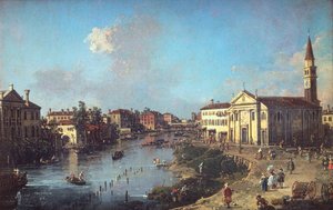 Dolo on the Brenta, with Church of St. Rocco and the Villa Zanon-Bon by Canaletto