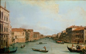 The Grand Canal seen from the Palazzo Balbi. View of Venice along the Canal. Painting by Giovanni Antonio Canal detto il Canaletto by Canaletto