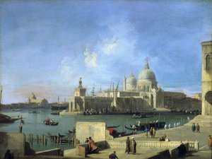View of the Salute from the Entrance to the Grand Canal, Venice by (1697 1768) Canaletto