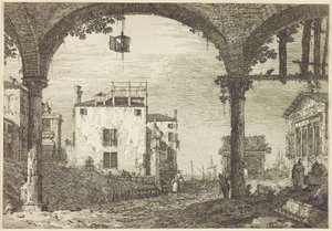 Le Portique a la Lanterne, c.1744 by Canaletto
