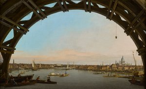 London, a view of the city from beneath Westminster bridge