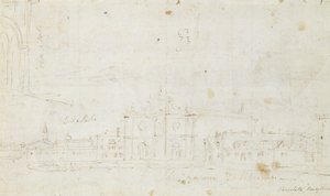 Murano: San Giovanni Dei Battuti, With Venice in the Distance by Canaletto
