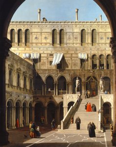 Venice, the Ducal Palace, the Scala dei Giganti by Canaletto