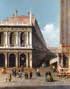Venice, the Piazza S. Marco, looking West from the North end of the Piazzetta, c.1740