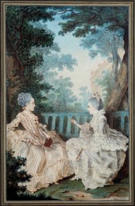 Madame de Breget et Madame de Cassine by Carmontelle