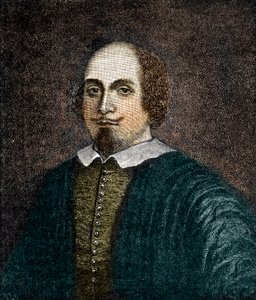Portrait of English playwright William Shakespeare by (after) English School