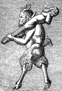 Satyr carrying a herm (detail)