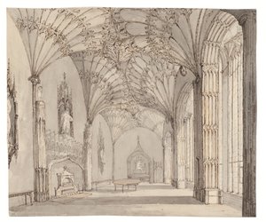 The Dining Room at Arbury Hall, Nuneaton, Warwickshire by (after) English School
